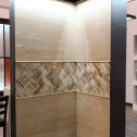 Classic Ivory Bolder Panel installed in the Stone Source - Tile Source International Showroom