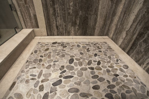 Persian Silver Bolder Panel in a shower